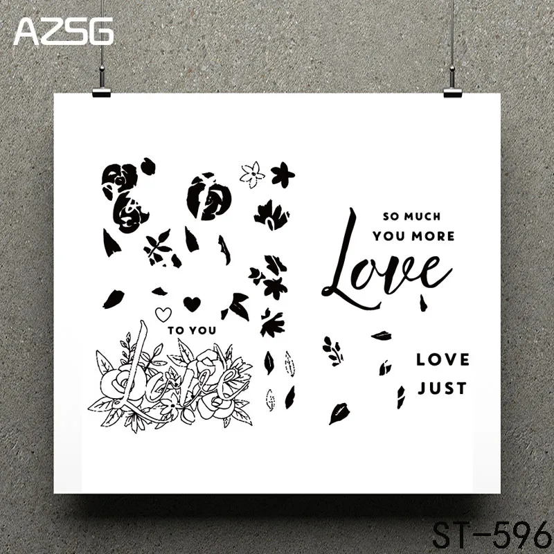 

AZSG Symbol of love Clear Stamps/seal for DIY Scrapbooking/Card Making/Photo Album Decoration Supplies