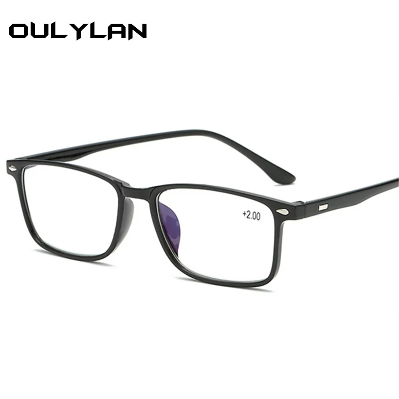 Oulylan очки для чтения, женские и мужские TR90 очки для чтения при дальнозоркости, синие женские очки для дальнозоркости+ 1,5 2,0 2,5