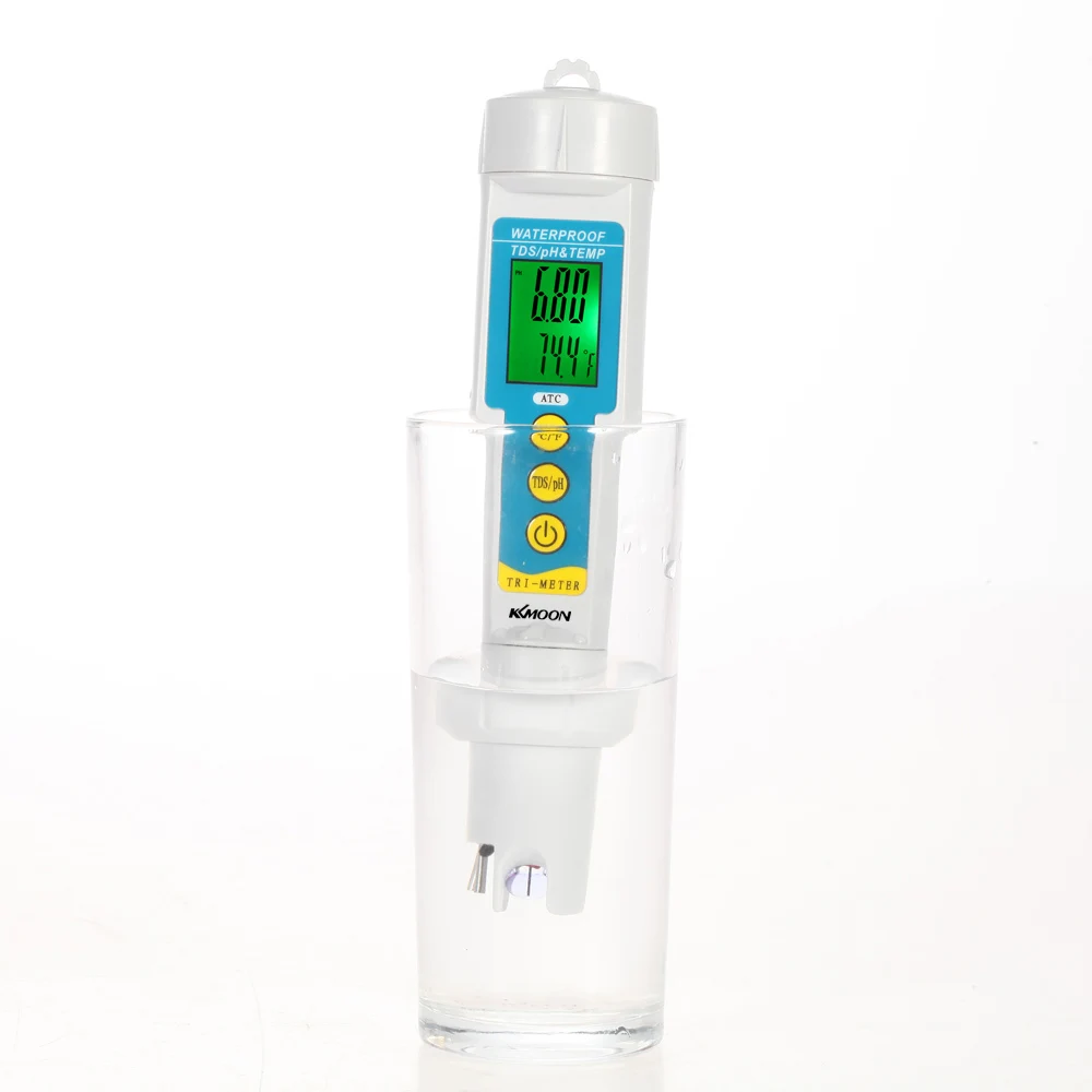

KKmoon 3 in 1 Water Quality Tester Multi-parameter Water Quality Monitor pH & TDS Meter Acidometer Water Quality Analysis Device
