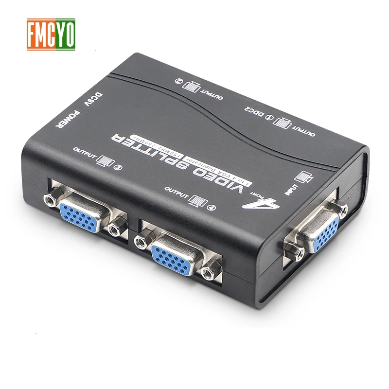 

Kvm Splitter VGA 4 Port USB 2.0 KVM Splitter 1440P VGA SVGA Switcher Splitter Box for Keyboard Mouse