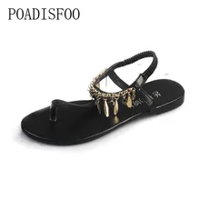 2017 Verano Nuevo Estilo Europeo Con Cuentas Lentejuelas Sandalias Romanas de Moda Bohemia Mujeres Sandalias Dulces sandalias Bling. CLL-507