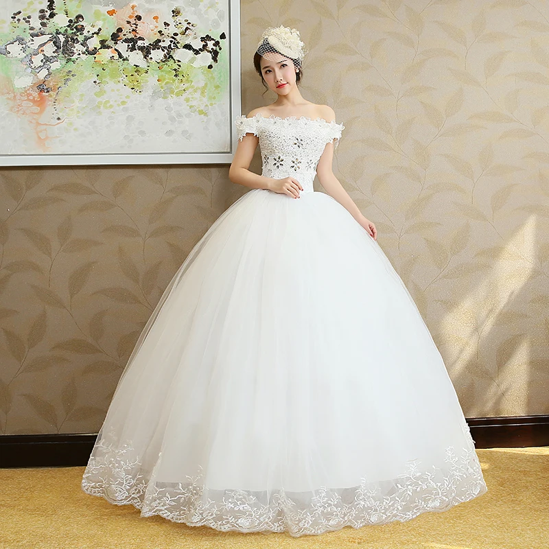 Это YiiYa свадебное платье с вырезом лодочкой на шнуровке, бальное платье для невесты с блестящими кристаллами, длина до пола, без рукавов, свадебные платья HS209
