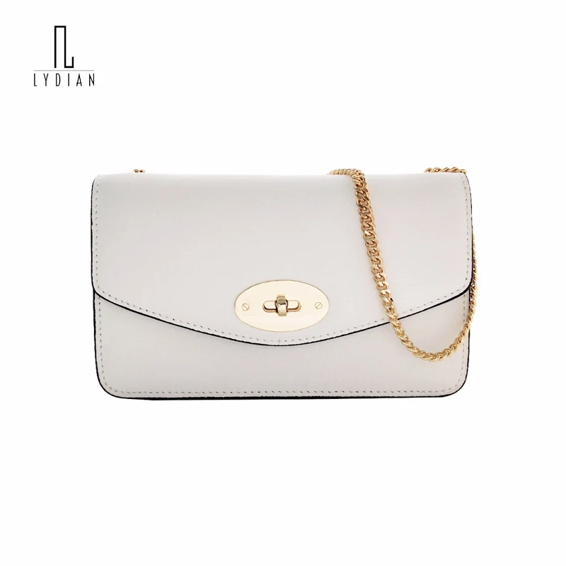

Lydian Cowhide Handbags 2018 New Summer Luxury Handbags Women Bags Designer Chain Shoulder Bag Simple Fashion Small Black Clutch