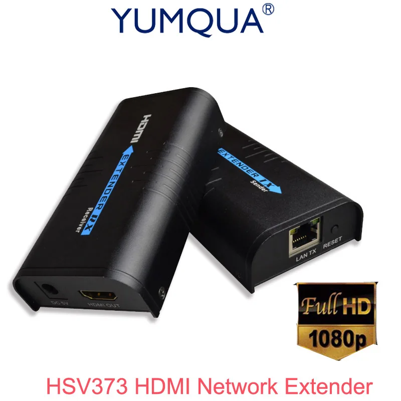 

YUMQUA HDMI Extender Over IP/TCP UTP/STP CAT5e/6 Rj45 LAN Network 1080p 120m Extension Like HDMI Splitter Transmitter Receiver