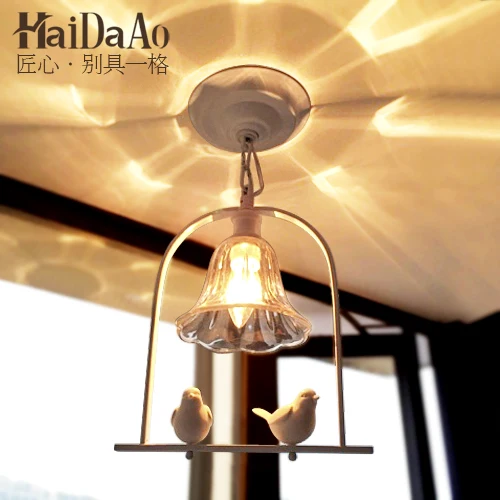 

modern personality Art Corridor balcony corridor lamp porch lamp bar Bird Pendant light
