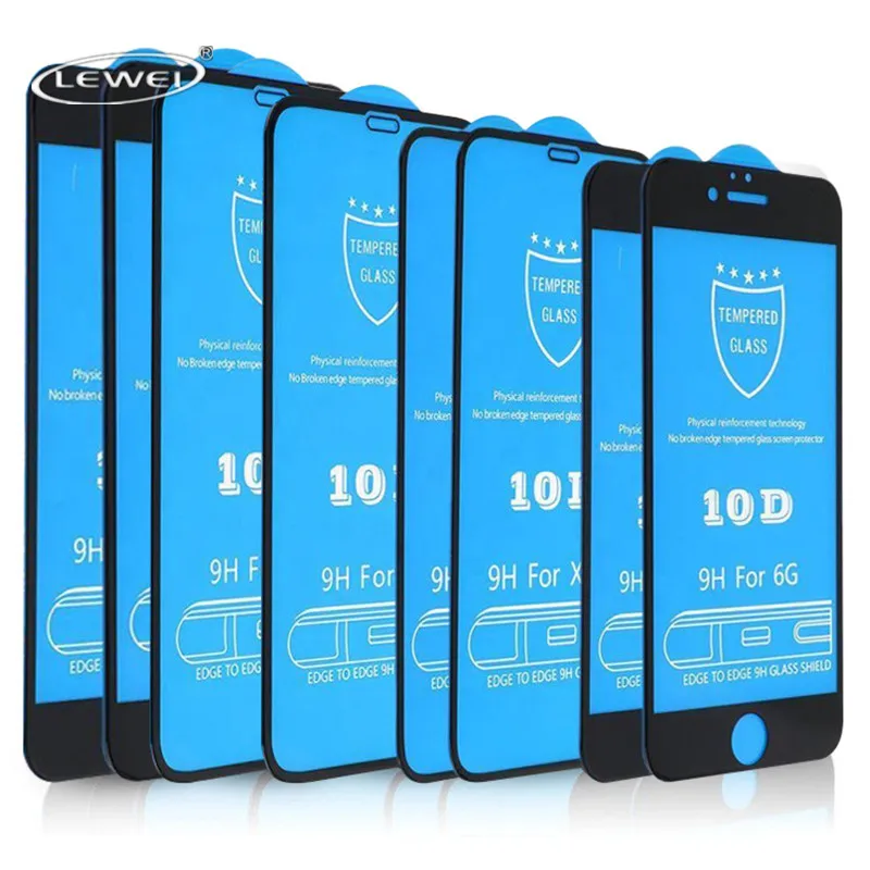 10D-Full-Cover-Protection-Glass-on-the-For-iPhone-7-Glass-iPhone-XR-XS-Max-Tempered