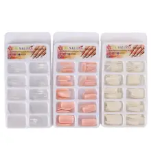 Балерина советы для дизайна ногтей белые/розовые ногти художественные советы плоская форма полное покрытие наклейки на ногти инструмент для маникюра