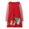 Animal Applique Long Sleeve Dress 5