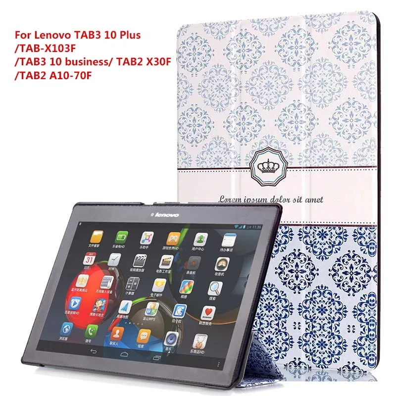 Case Cover For Lenovo tab 10 TB-X103F Tab 2 A10-70 Tab 2 A10-30 Tab3 10 Plus Tab3 10 Business Auto Wake Tablet Cases (7)