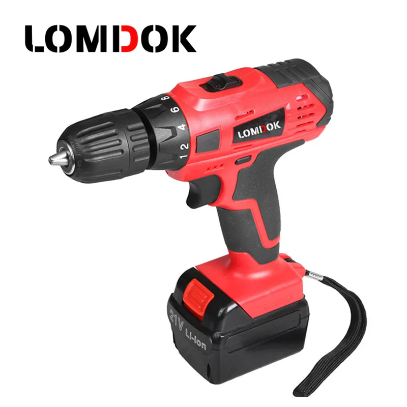 LOMDOK 21V Rechargeable lithium battery Electric screwdriver Cordless