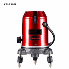 KALAIDUN лазерный уровень 5 линий 6 точек 360 градусов вращающийся 635nm наружный режим/внутренний режим slash доступны авто линии лазерные инструменты