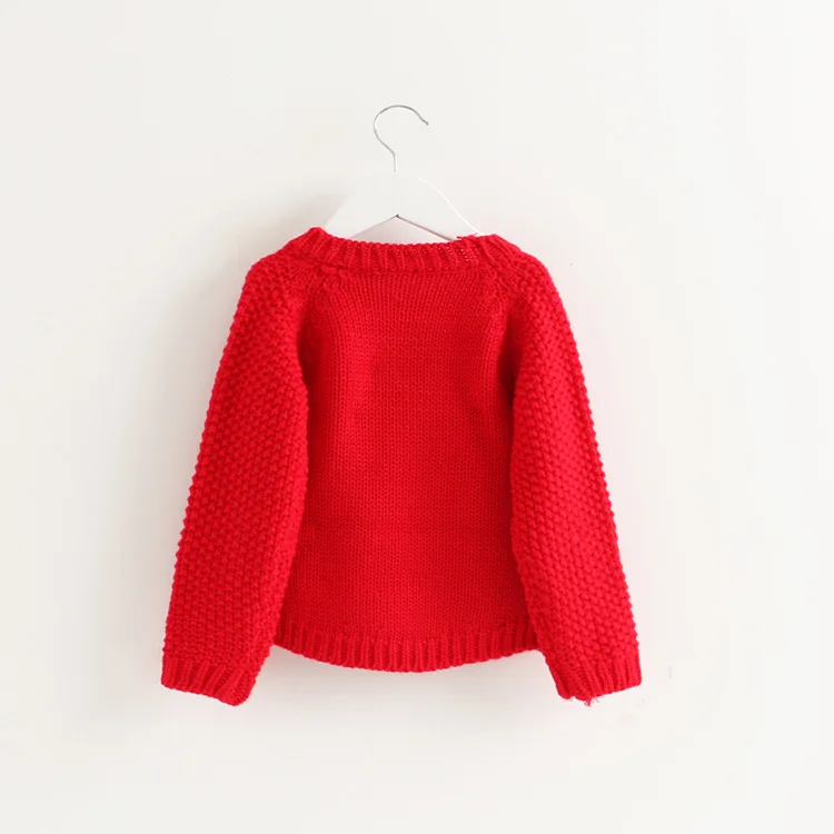 Свитера для малышей Детские вязаные осенне-зимние пуловеры для девочек, теплая верхняя одежда с круглым вырезом свитер для малышей возрастом 2, 3, 4, 5, 6 лет