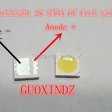 Сеульская Высокая мощность Светодиодная подсветка 2 Вт 3535 6 в холодный белый 135LM ТВ Приложение SBWVL2S0E