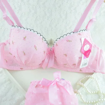 

Lady Underwire Dots Push-Up Underwear Brassiere Lingerie 32-36 B Cup Bra Sets