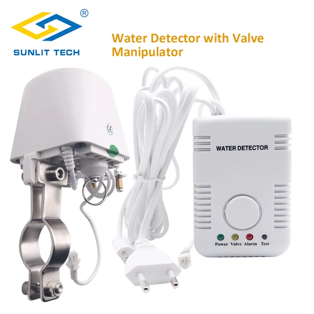 Cheap Russian Home Smart Water Leak Detector Alarm System with Automatically Shut Off DN15 DN20 Manipulator Valve Water Flood Sensor