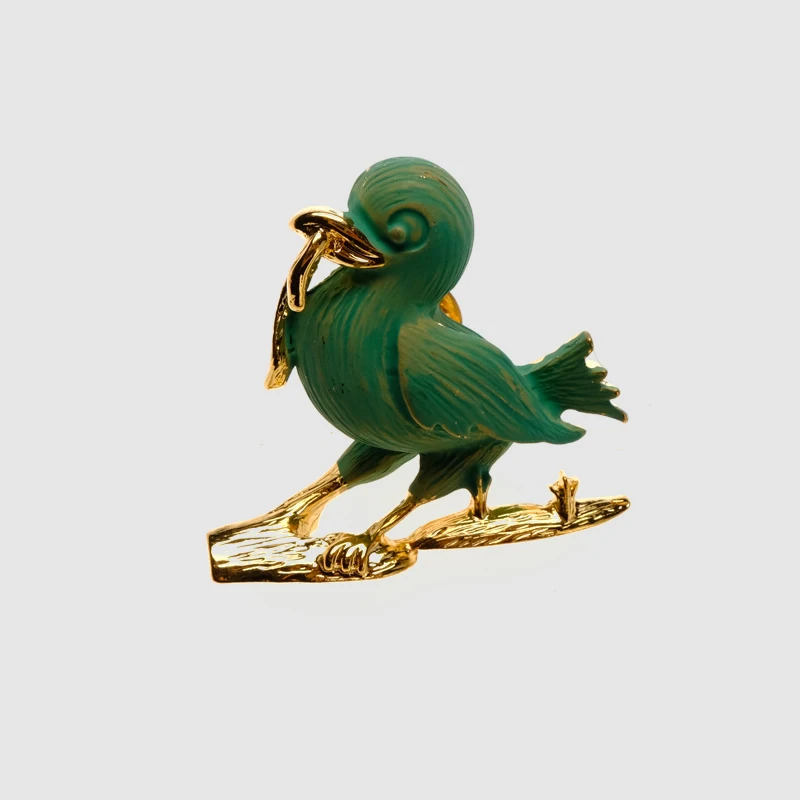 

Amorita boutique design cuty green bird Brooches