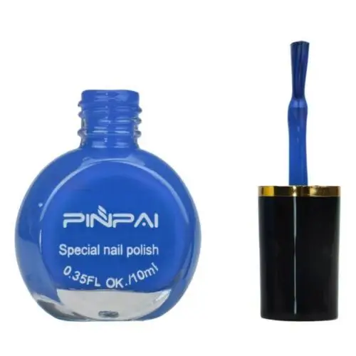 

Nail Art Template Stamp Stamping Painting Varnish Special Polish Manicure Design Blue #20