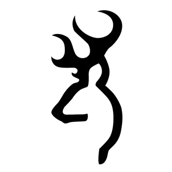 

6.9*15CM Classic Deer Head Simple Vinyl Car Stickers Decorative Car Styling Decal Black/Silver S1-2499