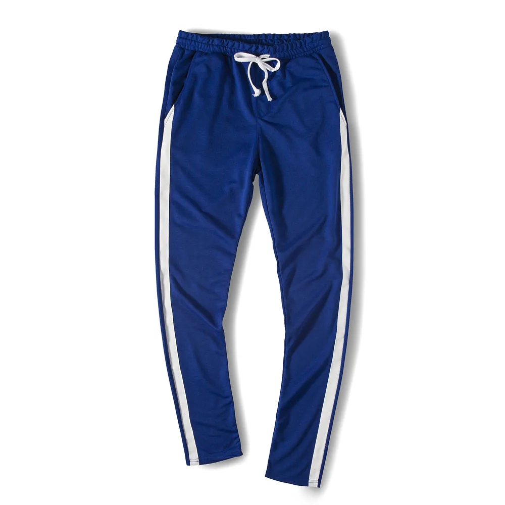 الرجال Sweatpants 2019 العلامة التجارية الأزياء الكورية البرية الجانب المسار عارضة ركض مرونة الخصر سراويل طويلة سراويل قطنية