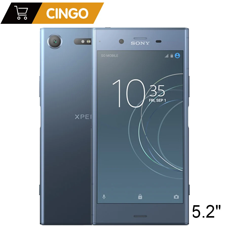 Sony Xperia XZ1 G8342, две sim-карты, Android, четыре ядра, 4 Гб ОЗУ, 64 Гб ПЗУ, 5,2 дюймов, 19 МП, NFC, 2700 мАч, LTE мобильный телефон