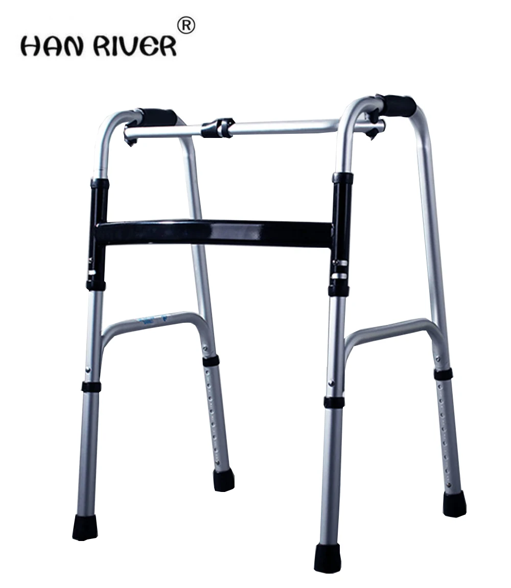 Aluminum alloy for the disabled to help line device fold old man step four feet walking stick to