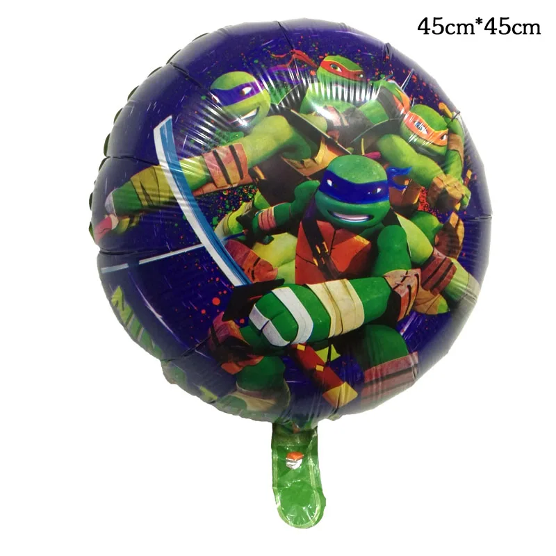 

Hot Sale 18 inch Teenage Mutant Ninja Turtles Foil Balloon TMNT Inflatable Helium Aluminium Ballon Happy Birthday Party Supplies
