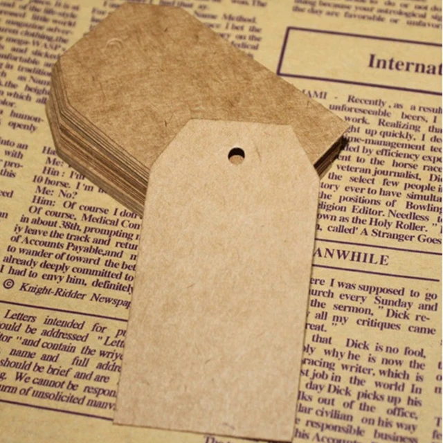 Kraft Paper Tags Card Gifts Bags Hang Labels Blank Gift Tags for