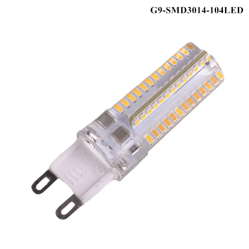 1 шт. силиконовый G9 E14 AC220V 6 Вт 9 SMD 3014 64 104 LED Хрустальная Кукуруза Светодиодная лампа