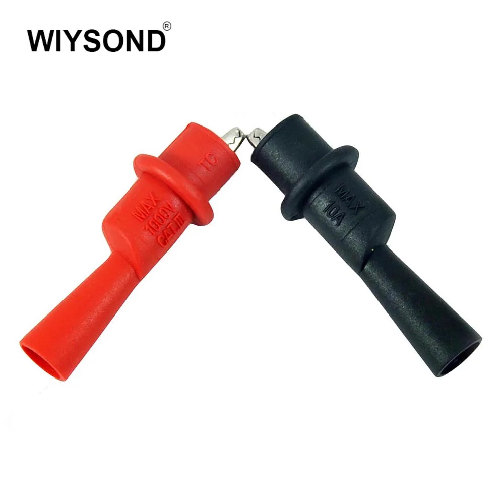 

M005 2PCS Multimeter Meter Insulation CATIII Alligator Crocodile Clip clamp test lead probe for fluke / DROP SHIPPING SUPPORT