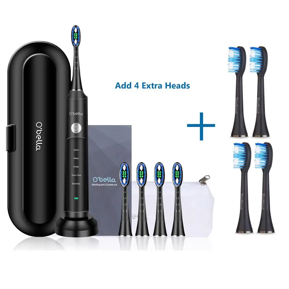 Add 4 Extra Heads RM-ST071B sonic Электрический Зубная щётка 48000 об/мин Перезаряжаемые ультра sonic Автоматическая взрослая зубная щетка со сменными головками - Цвет: Add 4 Extra Heads