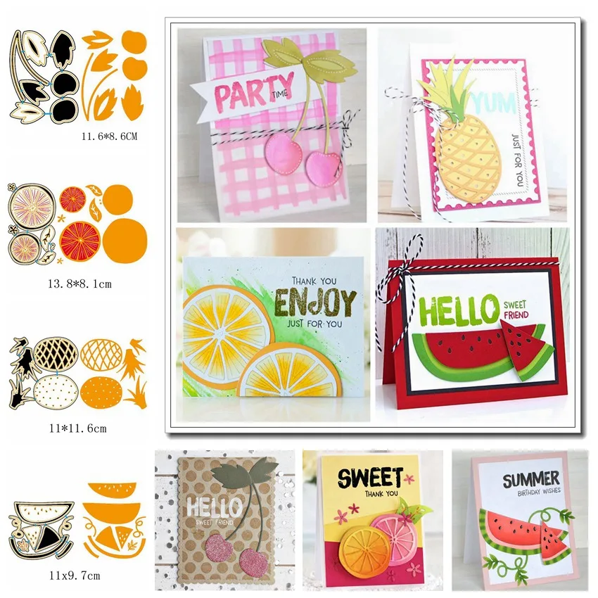 

Mixed Fruit Metal Cutting Dies Stencils DIY Scrapbooking Album Photo Paper Cards Craft Decoration Embossing 2019 Word Dies Cut