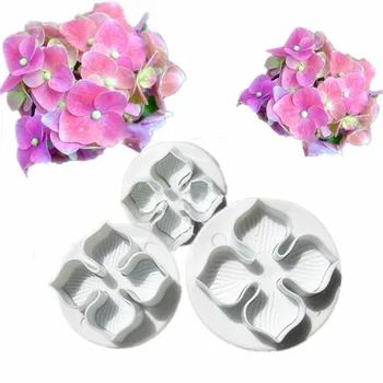 

TTLIFE 3Pcs/set Flower Cake Fondant Cookie Cutter Decorating Craft Paste Plunger Mold Cake Decorating Mold Pastry Tools