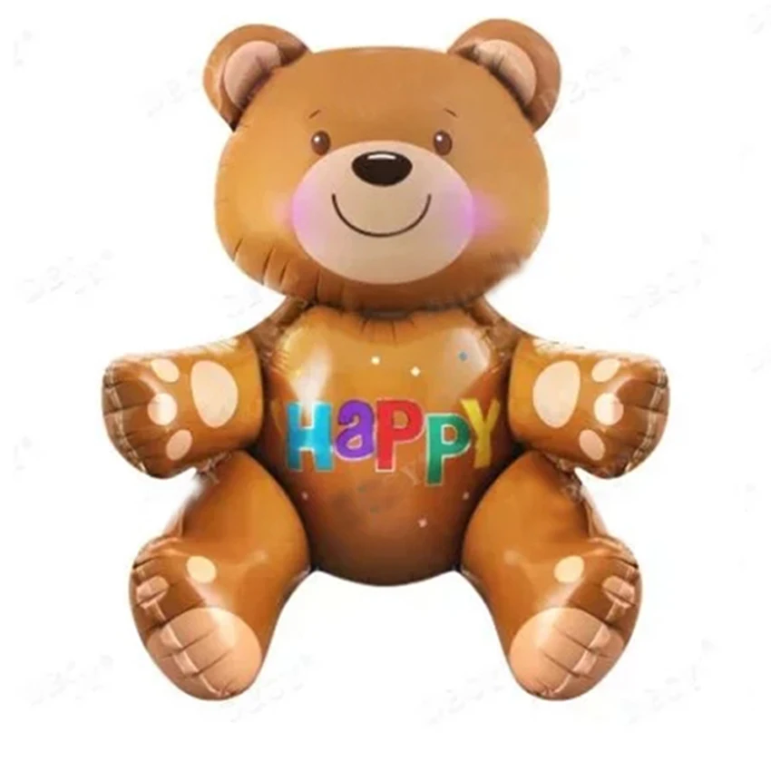 

Large3D Bear foil balloons baby shower decoration helium balloon happy birthday balloons Inflatable Toys air ball party suppiles