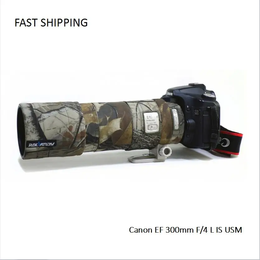 DHL/EMS доставка пальто для объектива Камуфляж Canon EF 300 мм F/4 L IS USM gun одежда защита