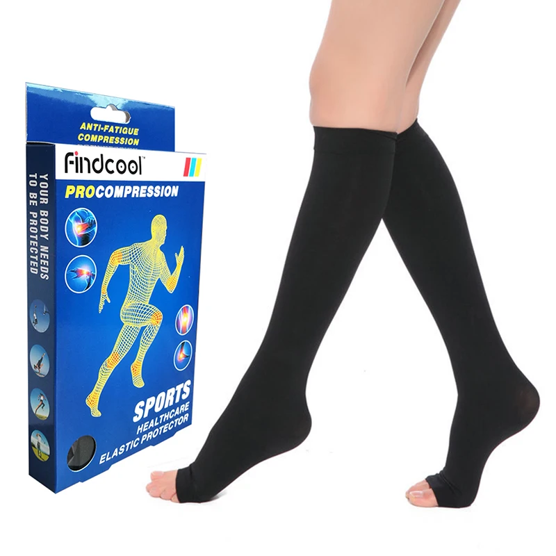 

YISHENG 15-21mmHg Medical Compression Knee High Socks Graduated Compression for Varicose Veins