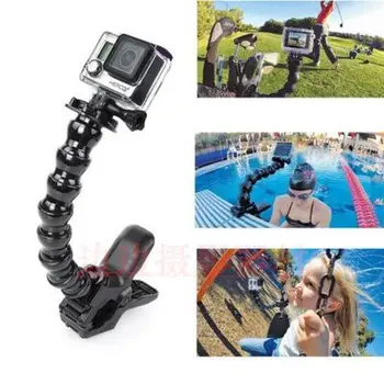 

Go Pro Adjustable Neck gopro camera Jaws Flex Clamp Mount Flexible Tripod for Gopro hero 4/3+3/2 sj4000 6000 xiaomi yi Camera