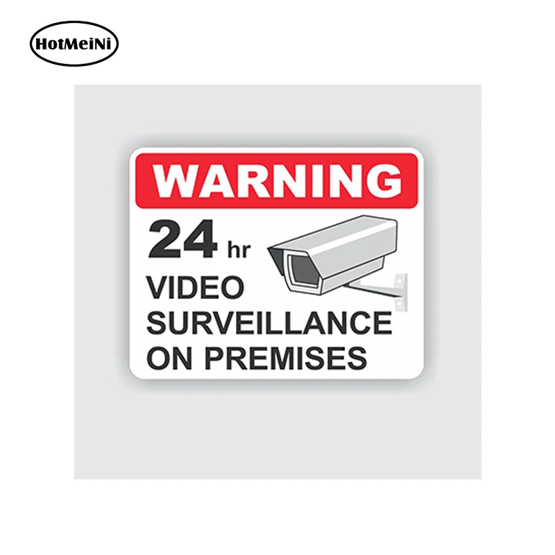 HotMeiNi 13cm x 12cm Car Styling Car Sticker 24hr Video Surveillance Security Sticker Outdoor Durable Business Sign Waterproof