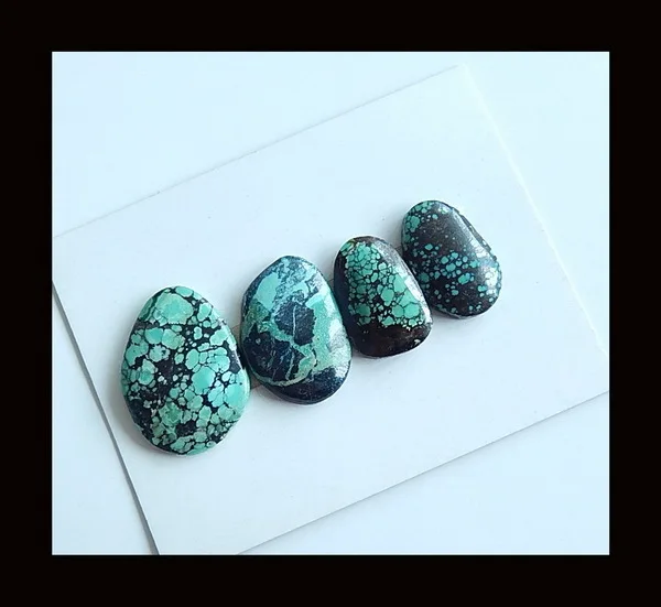 

Wholesale,4 PCS Of Natural Turquoise fashion pendant necklace jewelry Cabochons,23x18x4/18x12x4mm,6.46g