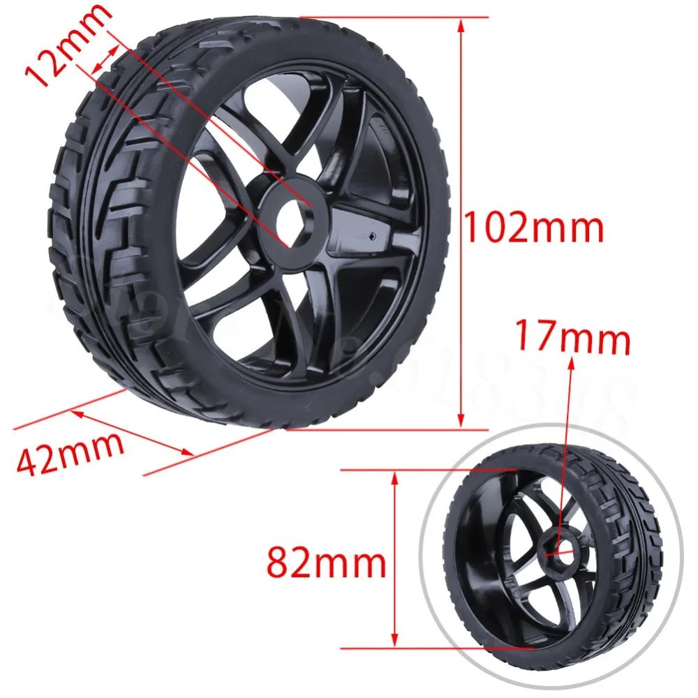 Details about   RC Tires+Tyre Insert Sponge & Wheel Rim For HSP 1/8 Off-Road Buggy 85G-812 