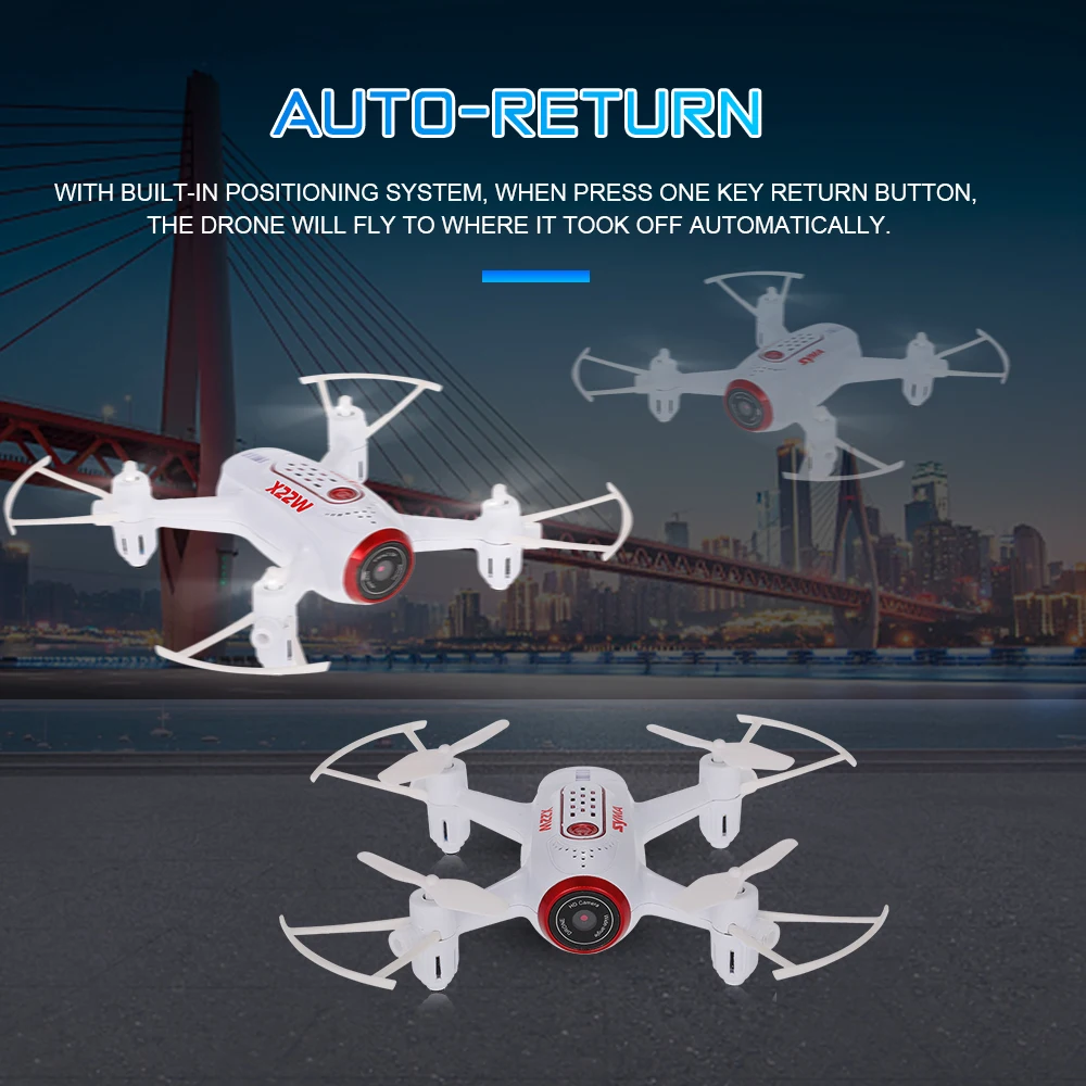 Новейший SYMA X22W RC вертолет Квадрокоптер Дрон FPV Wifi в режиме реального времени передача Безголовый режим Hover функциональные Дроны с камерой