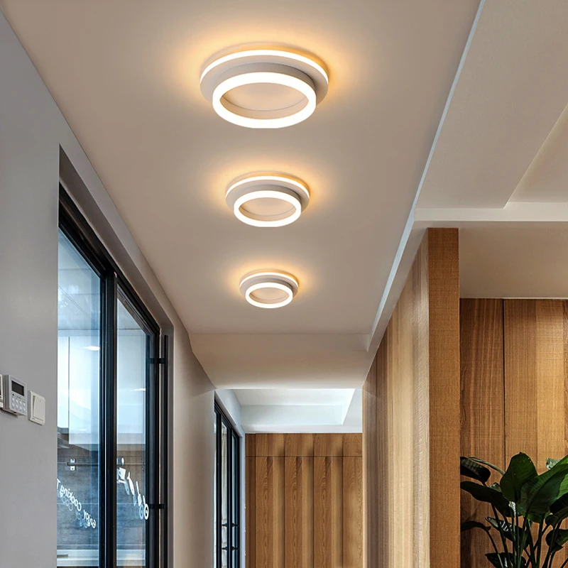 New Acrylic Round Square Ceiling light For Living Room Bedroom Corridor AC85-265V 23W Home Modern Led Ceiling Lamp Fixtures