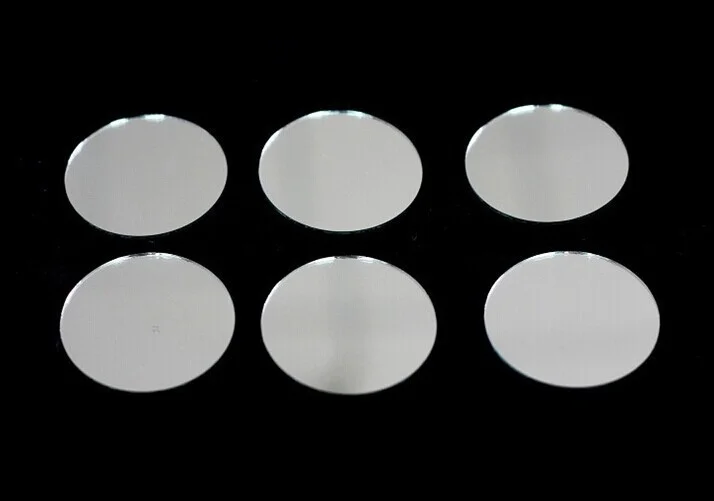 Зеркальные наклейки диаметром 7 см, пользовательские формы толщиной 1 мм