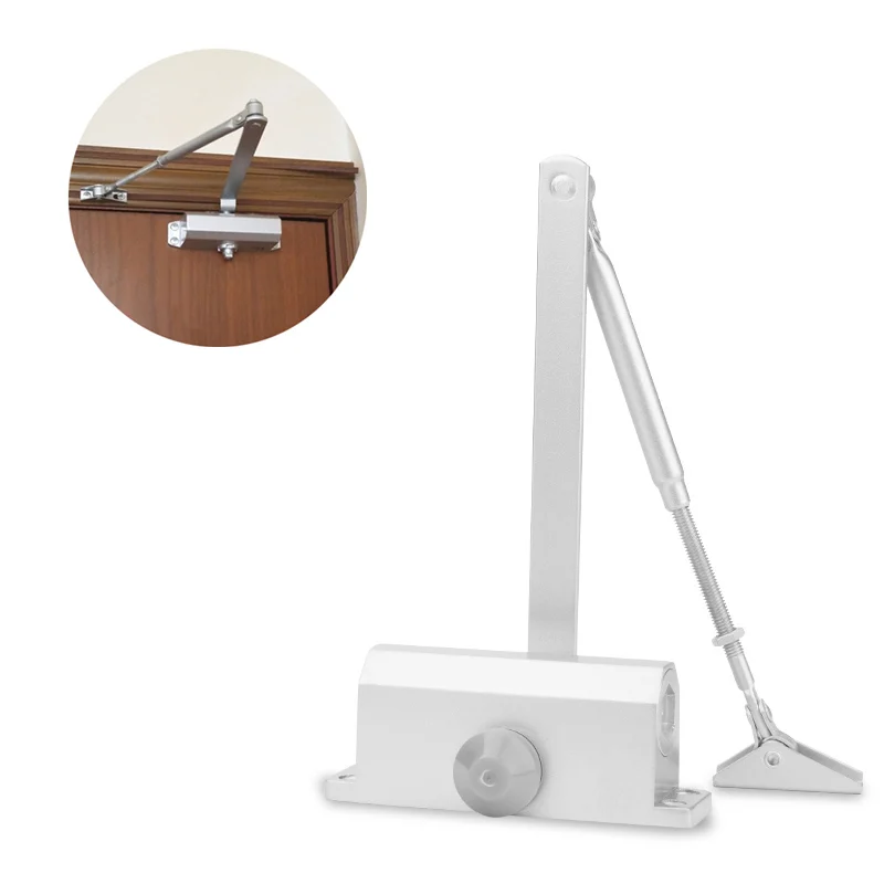 10 50kg Automatic Door Closers Security System Adjustable Closing/Latching Speed Aluminium for