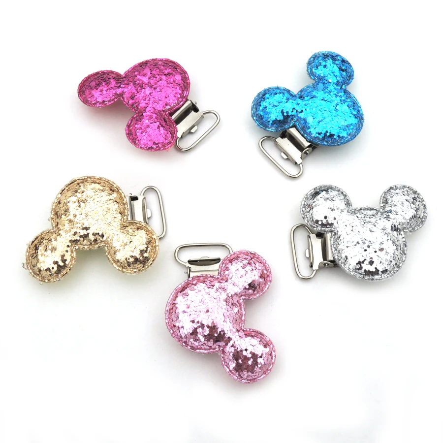 assorted 5 шт. детские соски-пустышки в форме мышки из мультфильма, металлические держатели, детские соски-пустышки для кормления EA383 - Цвет: assorted