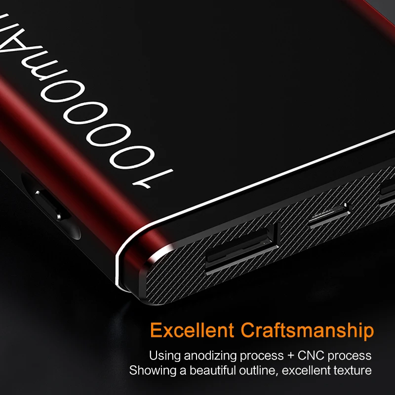 USAMS 10000 mAh портативное зарядное устройство универсальное usb для телефона|bank power|us