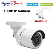 960 P ip-камера мини 1.3MP Ip-камера открытый водонепроницаемый аудио ночного Видения ONVIF CCTV Камеры Безопасности Сети IP Камера ABS пластиковые
