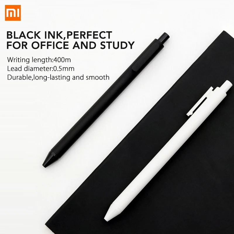 

0.5mm Original Xiaomi KACO Roller Mi Signing P E N Gal Ink Smooth Writing Durable Signing Black Refill 1 PCS Retail