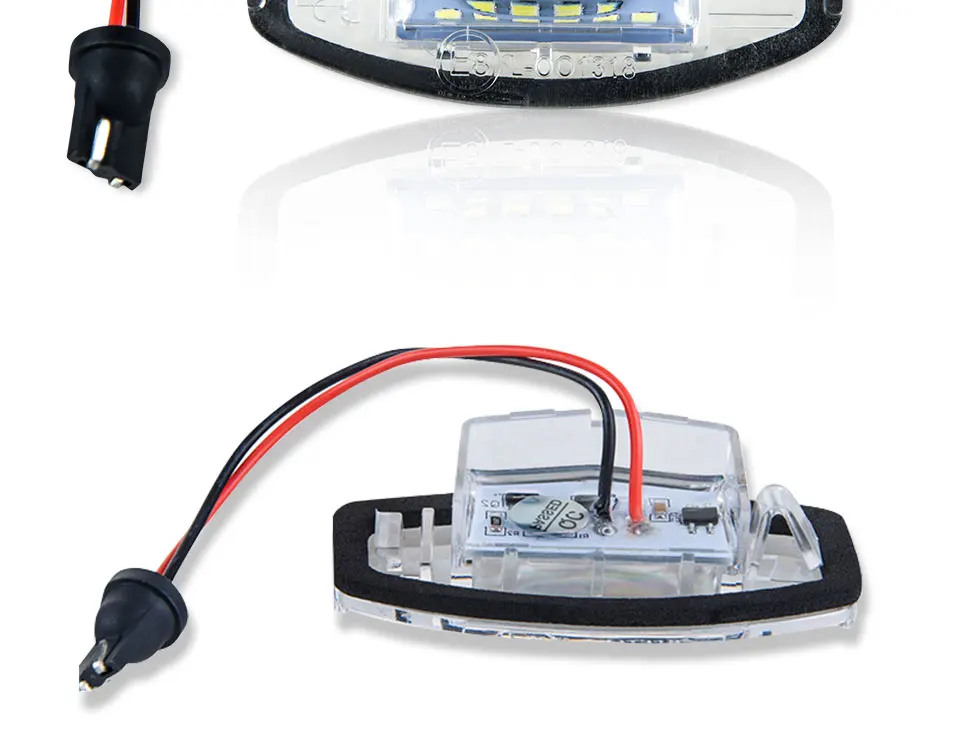 12V Car Styling 18 SMD Chips LED Number License Plate Lights For Honda For Civic VII4 VIII Accord Legend Auto Accessories 6500k (13)