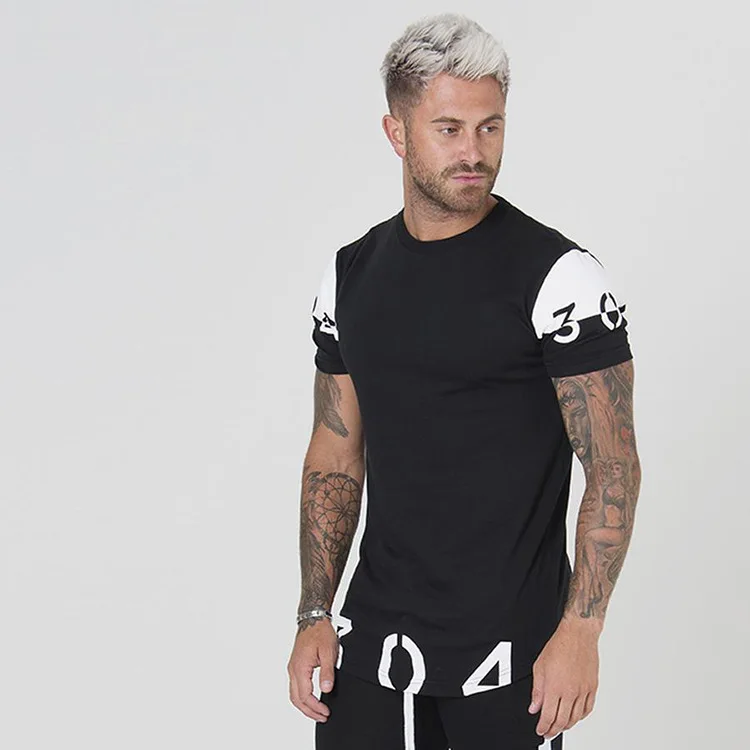 

2018 Summer Men's Short Sleeve Quick Dry prints T-Shirts Base Layer Skinny Shirt Tee Compression Sports Running Top