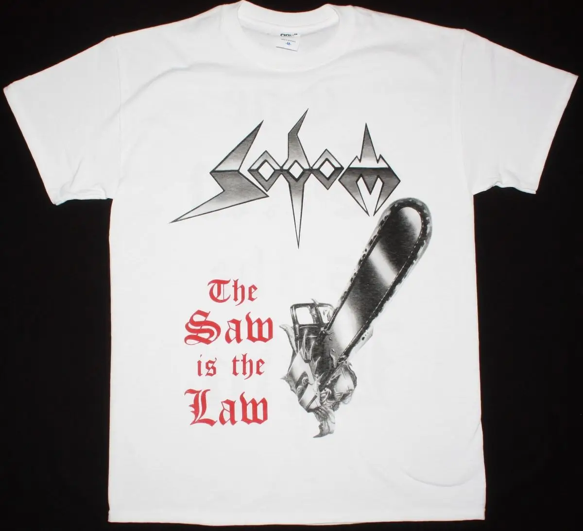 SODOM THE SAW IS LAW ONKEL TOM KREATOR TANKARD THRASH новая белая футболка Летний стиль хип-хоп Мужская